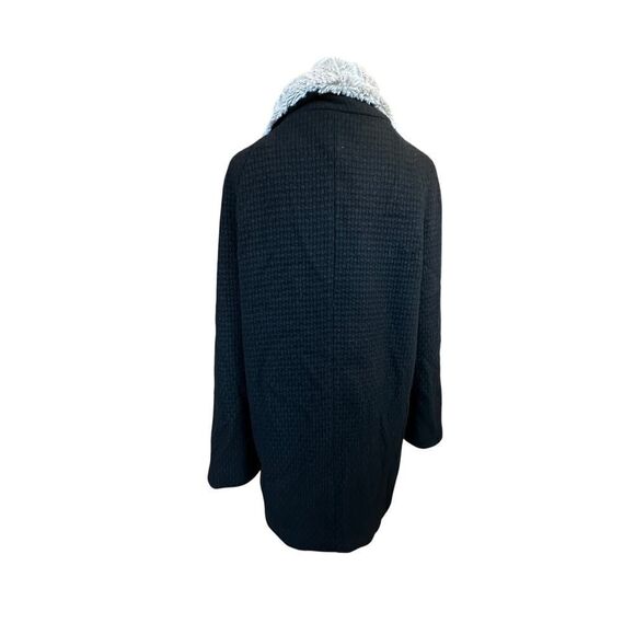 Mob Wife Old Money VINTAGE Women’s Size 40 Wool Blend Faux Fur Mid Length Jacket - Picture 11 of 16